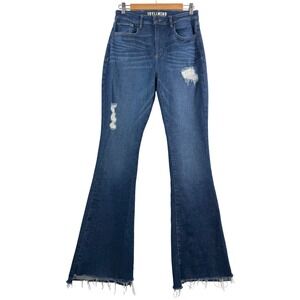 IDYLLWIND‎ High waist Flare Jeans sz 10 distressed boho western hippie
